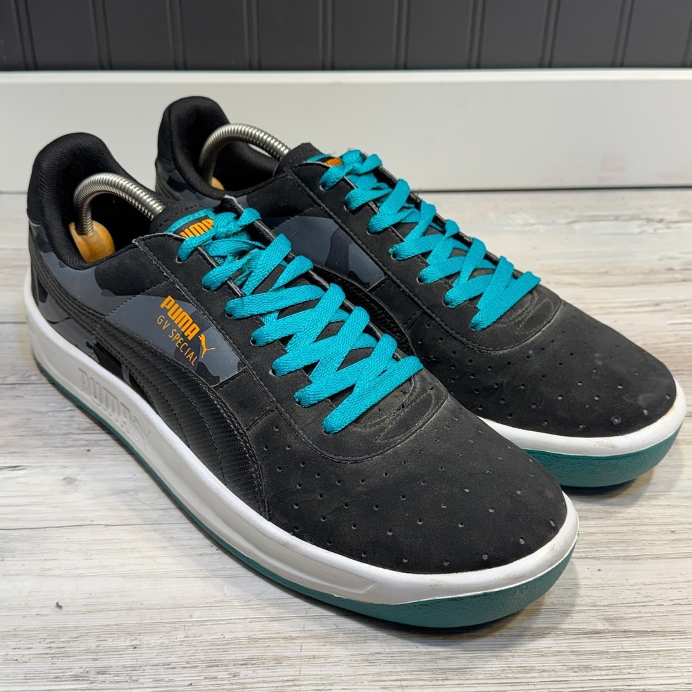 Puma GV Special NBK Mens Sz 12 Black Bluebird Blue Sneakers